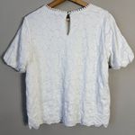 Vince Camuto  Puff Sleeve Lace Textured Blouse Women's Small White Layered Boho Photo 7