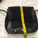 Black grunge goth crossbody messenger bag silver tone adjustable buckle strap Measurement in pics Photo 6