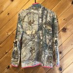Real tree camouflage pink trimmed zip up fleece jacket Photo 3