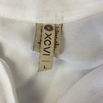XCVI  White Long Sleeve Colarless Blouse L Photo 5