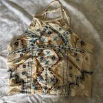 Xhilaration Tan and Cream Embellished Crop Tank Top Photo 0