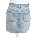 ALLSAINTS Denim Mini Skirt Bette Buckle Raw Hem Belted Blue Women’s Size US 6 Photo 4