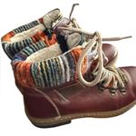 Rieker Felicitas Women's Boots Leather Fur Lined Lace Photo 6