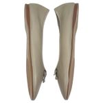 Mango  MNG Leather Ballet Flats with Bow Detail Beige Size 38/US 7.5 Photo 7