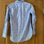 Lands End Women’s Oxford Shirt Bee Pattern Blue XS Photo 1