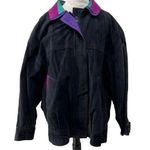 Avanti 80’s 90’s Vtg Leather Multi Color Block Jacket Sz L women’s Retro Streetw Photo 0
