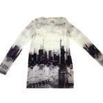 American Vintage Grunge mesh graphic New York sheer long sleeve shirt, medium/large Photo 6