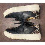 Vionic Simasa Ray Snake Print Heel Leather Sneakers Black White Women's Size 6 Photo 4