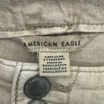 American Eagle Cargo Pants Womens 6 Tan Linen High Rise Utility Coastal Boho Photo 5