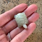 Artisan Jade Green Carved Genuine Stone Pendant Charm Figurine Large Photo 0