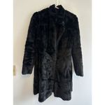 Elegant Black Faux Fur Lined Winter Coat with Button Closure Photo 6