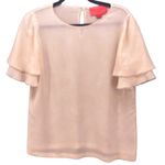 Emanuel Ungaro Womens Blouse‎ Size 6 Business Office Casual Ruffle Career Work Tan Photo 0