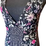 Kimchi Blue UO Mixed print floral dot patchwork plunge halter strappy back tank Photo 1