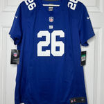 Nike  NWT Women's NFL Giants Saquon Barkley 26 Jersey On‎ Field Apparel Blue XL Photo 0