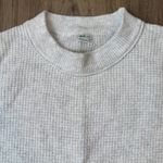 Aerie  Waffle Knit Oversized Light Grey Sweater Size XS Photo 1