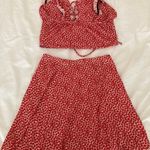 Missguided Red Co Ord Skirt And Top Set Photo 0