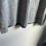 Nike Merino Wool Long Sleeve Sweater Size Large Gray with Neon Yellow Green Photo 2