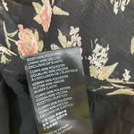 Free People Ruched V-neck Floral crop top black xs Photo 5