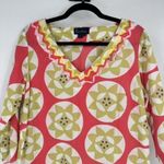 BODEN Ibiza Floral 100% Cotton Ribbon Trim Shift Dress‎ Size 10 Cottage Medium Pink Photo 2