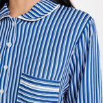 NWT Plush Striped Sleep Dress in Blue/White Blue Photo 2