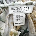 Rachel Zoe Smocked Smocked Neck Floral Chiffon & Base Tee XS Long Sleeve Classic Photo 2