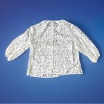 Akris Punto New Puff-Sleeve Blouse Kaleidoscope Organzino Detail. Size 10 $695 Photo 5