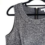 CAbi CeCe Shell Dark Gray Herringbone Tweed Zip Back Tank Top Photo 2