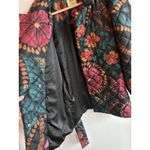Farm Rio Black Flowerdoscopic Belted Puffer Jacket Small Photo 8