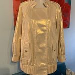 Badgley Mischka  Metallic Gold Tan Thin Jacket Size Small S Photo 0