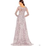 Mac Duggal 20402 Womens EMBELLISHED WRAP OVER ILLUSION LONG SLEEVE A LINE GOWN Photo 4