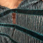 Lulus Dark Teal Deep V Smokeshow Metallic Mini Dress Size Medium NWT Blue Photo 3