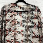 Modage Abstract Geometric Open Front Kimono Size M White Size M Photo 3