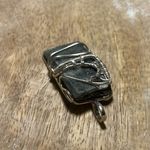 Sterling Silver Wired Wrapped 925  Green Crystal Pendant Photo 4