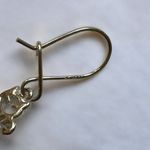 Sterling Silver 925 Petite Baltic Amber Silver Kitten Earrings Orange Photo 10