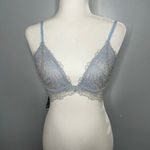 Free People Size 32D Lucia Lace Convertible Underwire Lightly Lined Bra Blue NEW Photo 1