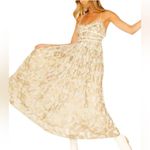 Free People  Charlie Bustier Metallic Floral Maxi Dress Photo 1