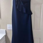 Jessica Howard  Navy Blue One Shoulder Dress Photo 0