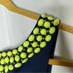 Lilly Pulitzer Navy Neon Green/Yellow Blaire Shirt Dress in Size 00 Photo 4