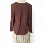 Silence + Noise UO  Brown Long Sleeve Blouse - Size S Photo 3