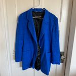 Escada blue wool plaid blazer size 42 (US Large) Photo 12