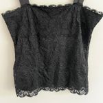 Coldwater Creek BLACK  LACE‎ OVERLAY SQUARE NECKLINE TANK TOP Photo 4