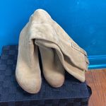 Carlos Santana  tall tan suede boots with heels Photo 2