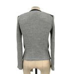 IRO  Ceylona Blazer Jacket Leather Trimmed Gray Size 38 US‎ 6 Photo 7
