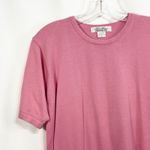 Brooks Brothers Small Top Cotton Knit Short Sleeve Crew Neck Pink 1377 Photo 3