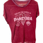 Disney Parks Womens XL Pandora Burgundy Burnout Crewneck Shirt Photo 0