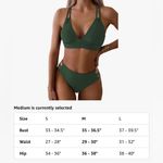 Tainehs Women's Push Up V Neck Bikini Sets Criss Cross Back Two Piece M Green Size M Photo 11