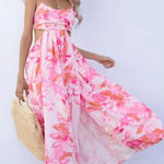 Floral maxi dress Pink Size XS Photo 0