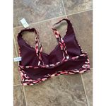 Aerie Goals Plunge Sports Bra Maplewood Size Large Photo 4