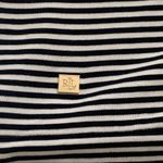 Lauren Ralph Lauren Top Sweater Black White Stripe Loose Cowl Neck XL Photo 6