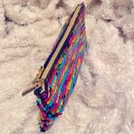 NEW Rainbow Sequin Zip Top Clutch Organizer Pouch NWOT Purple Photo 2